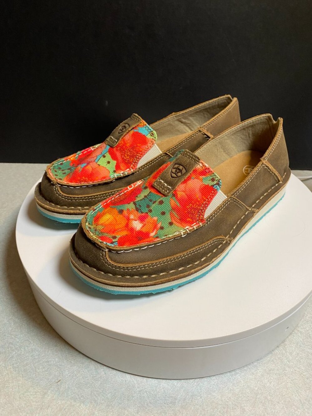 Ariat Cruiser Floral Slip-On Shoes Women's Size 7B Western Casual